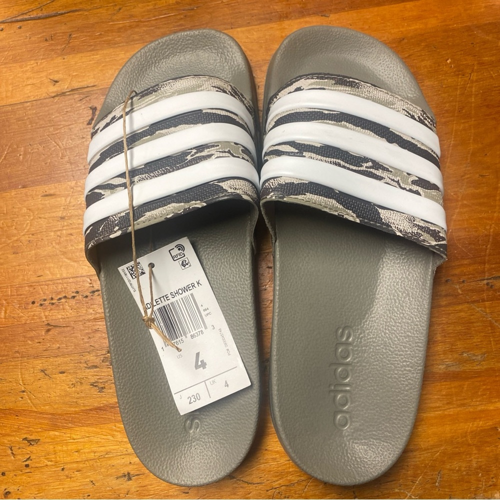 Adidas Camouflage Striped Slides